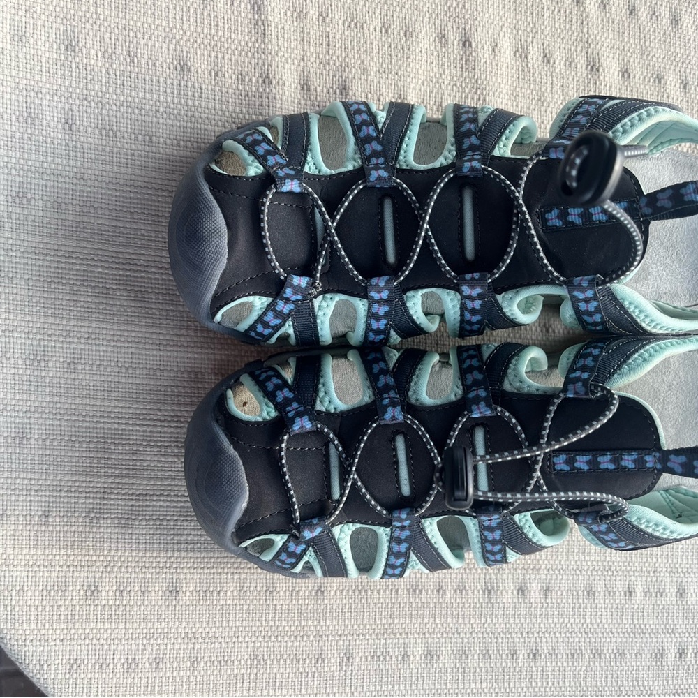 Black and Blue Sport Sandals with Durable Straps